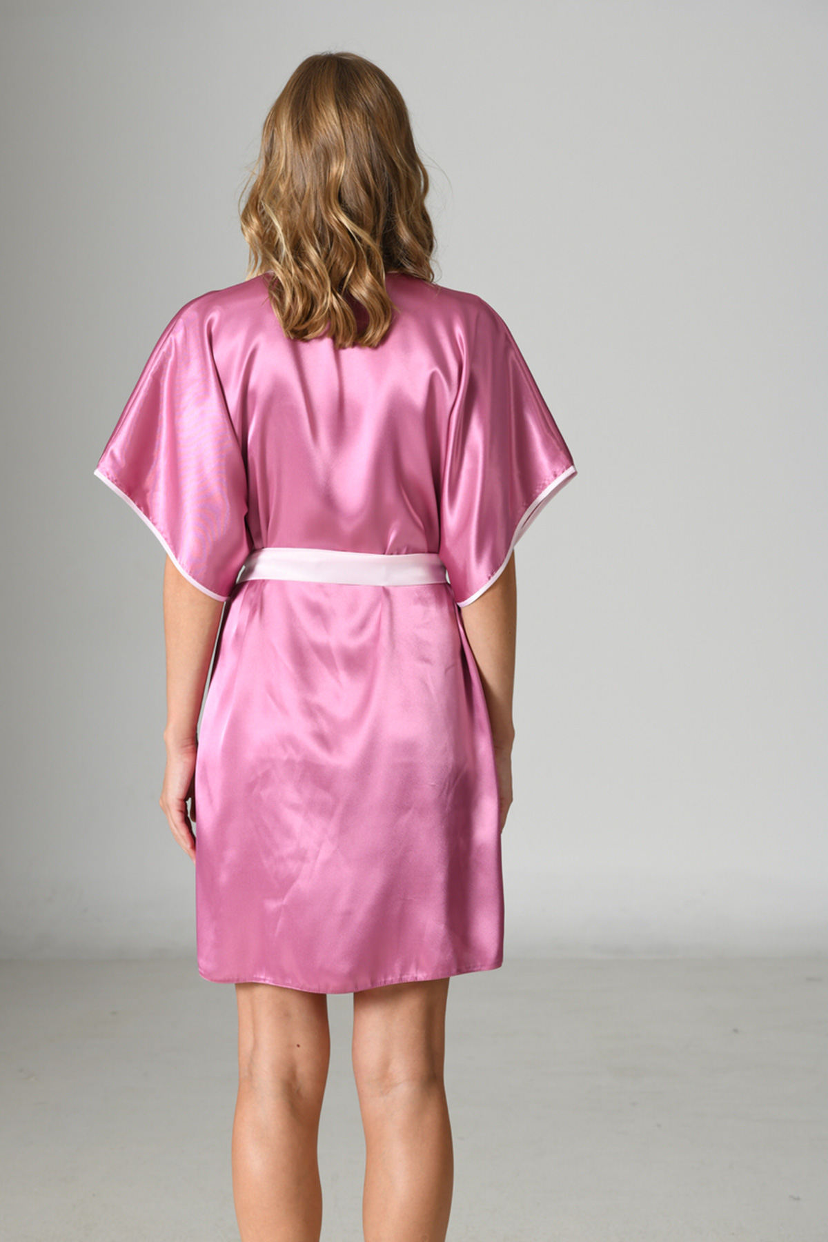 Woman Satin Petunia Dressing Gown Woman Satin Petunia Dressing Gown