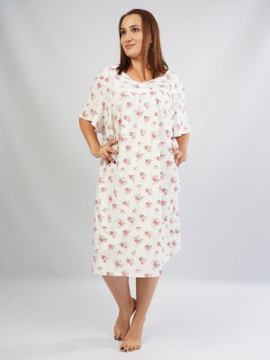 Woman Grandma Herba Short Sleeve Nightgown Woman Grandma Herba Short Sleeve Nightgown