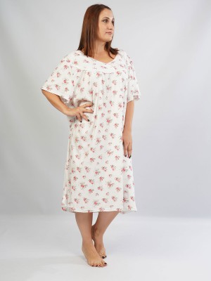 Woman Grandma Herba Short Sleeve Nightgown Woman Grandma Herba Short Sleeve Nightgown