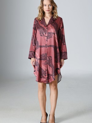 Woman Satin Exclusive Camellia Shirt Woman Satin Exclusive Camellia Shirt