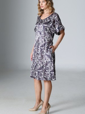 Woman Satin Exclusive Cosmos Dress Woman Satin Exclusive Cosmos Dress