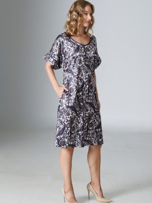 Woman Satin Exclusive Cosmos Dress Woman Satin Exclusive Cosmos Dress