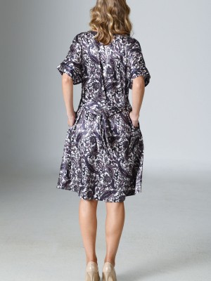 Woman Satin Exclusive Cosmos Dress Woman Satin Exclusive Cosmos Dress