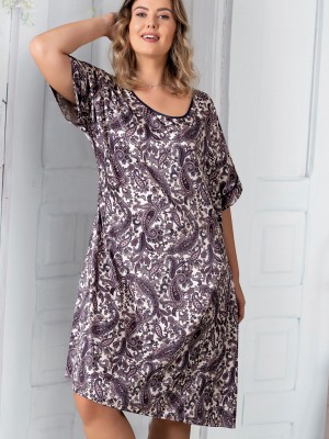 Woman Satin Exclusive Big Size Cosmos Dress Woman Satin Exclusive Big Size Cosmos Dress