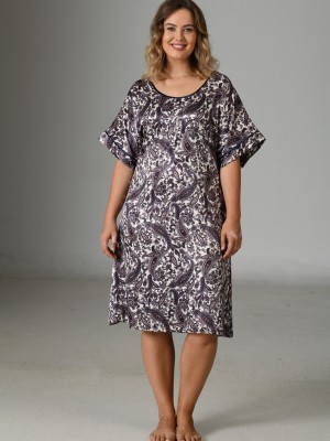 Woman Satin Exclusive Big Size Cosmos Dress Woman Satin Exclusive Big Size Cosmos Dress