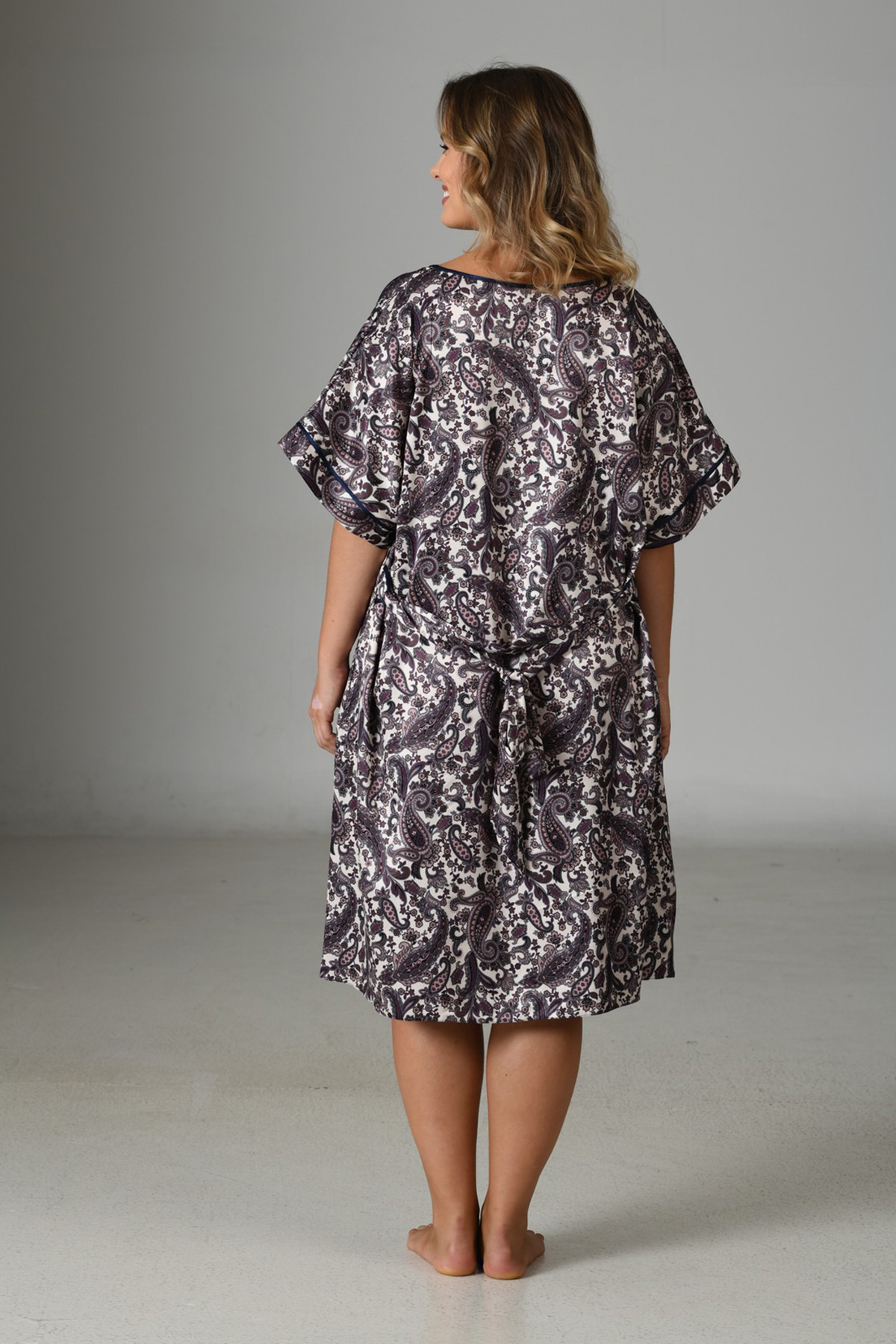 Woman Satin Exclusive Big Size Cosmos Dress Woman Satin Exclusive Big Size Cosmos Dress