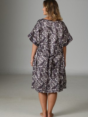 Woman Satin Exclusive Big Size Cosmos Dress Woman Satin Exclusive Big Size Cosmos Dress