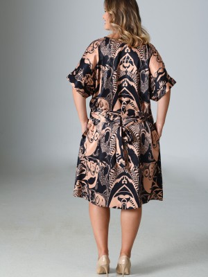 Woman Satin Exclusive Lupin Big Size Dress Woman Satin Exclusive Lupin Big Size Dress