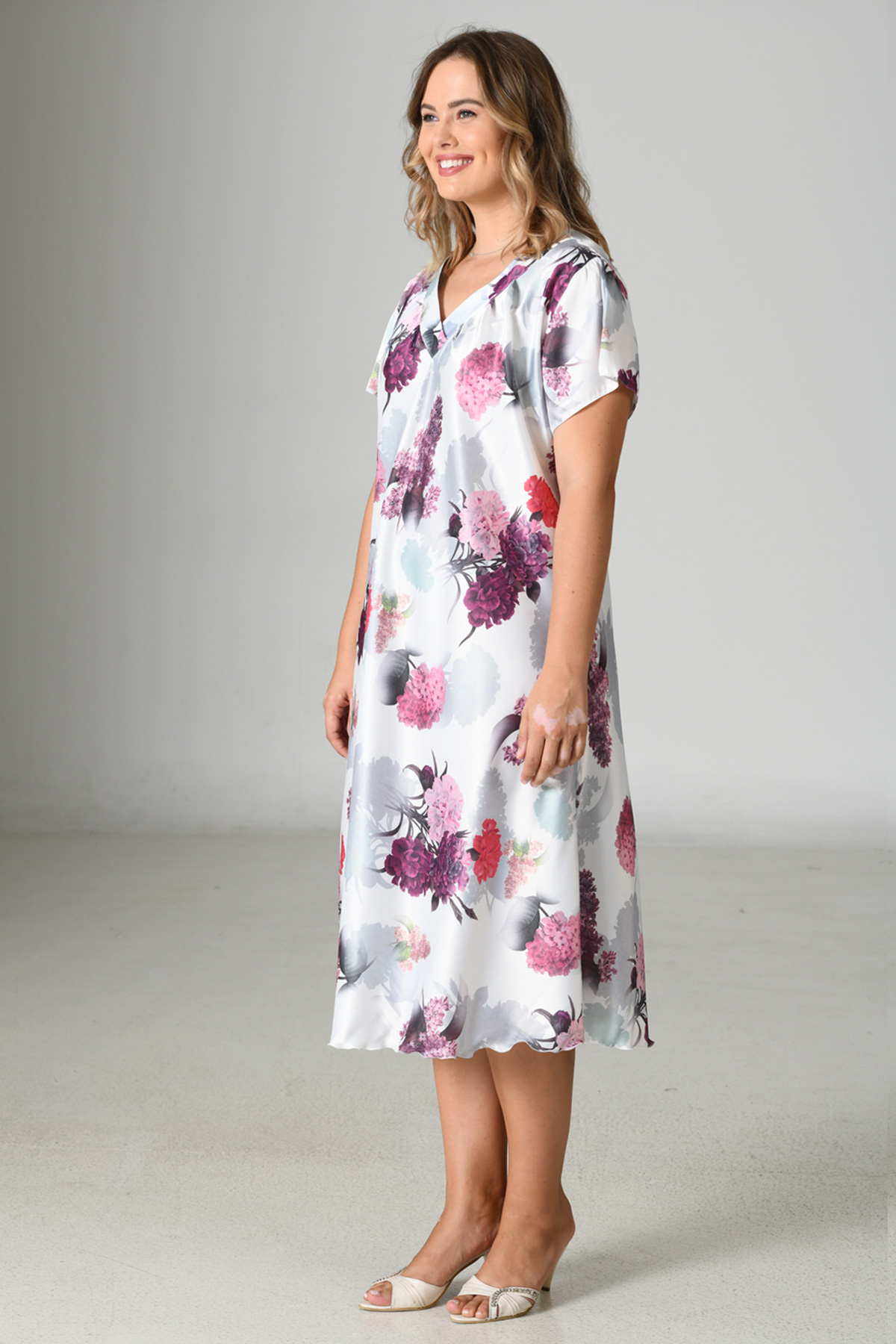 Woman Satin Big Size Dalya Tunic Woman Satin Big Size Dalya Tunic