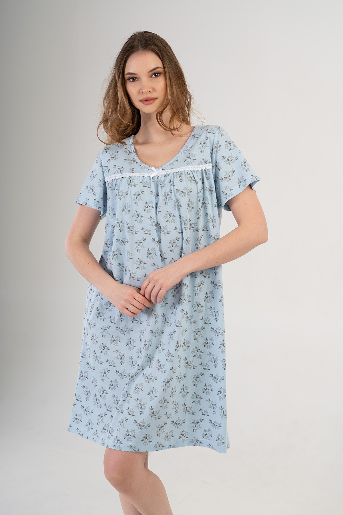 Woman Cotton Ase Nightgown Woman Cotton Ase Nightgown