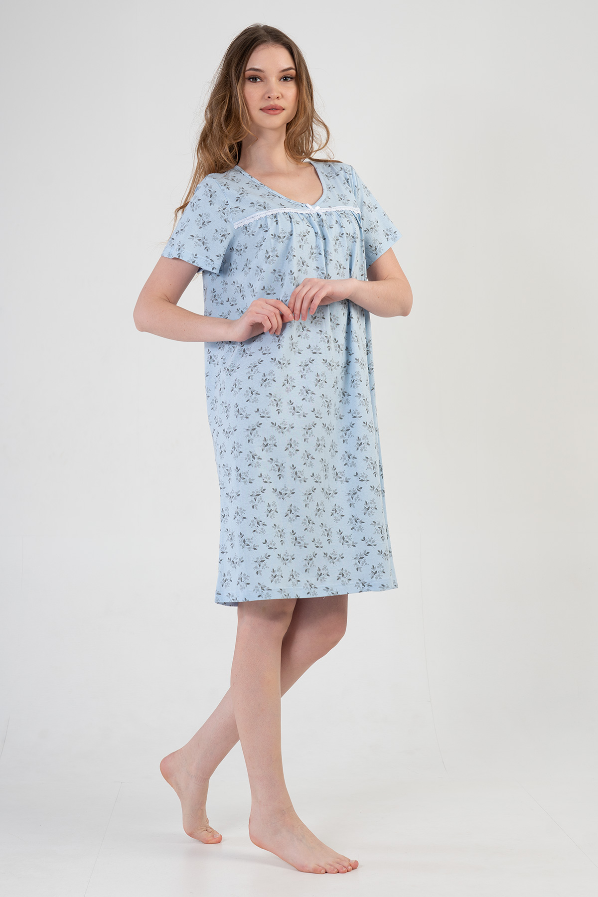 Woman Cotton Ase Nightgown Woman Cotton Ase Nightgown