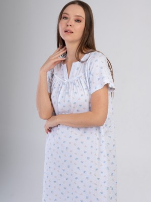 Woman Cotton Seda Nightgown Woman Cotton Seda Nightgown