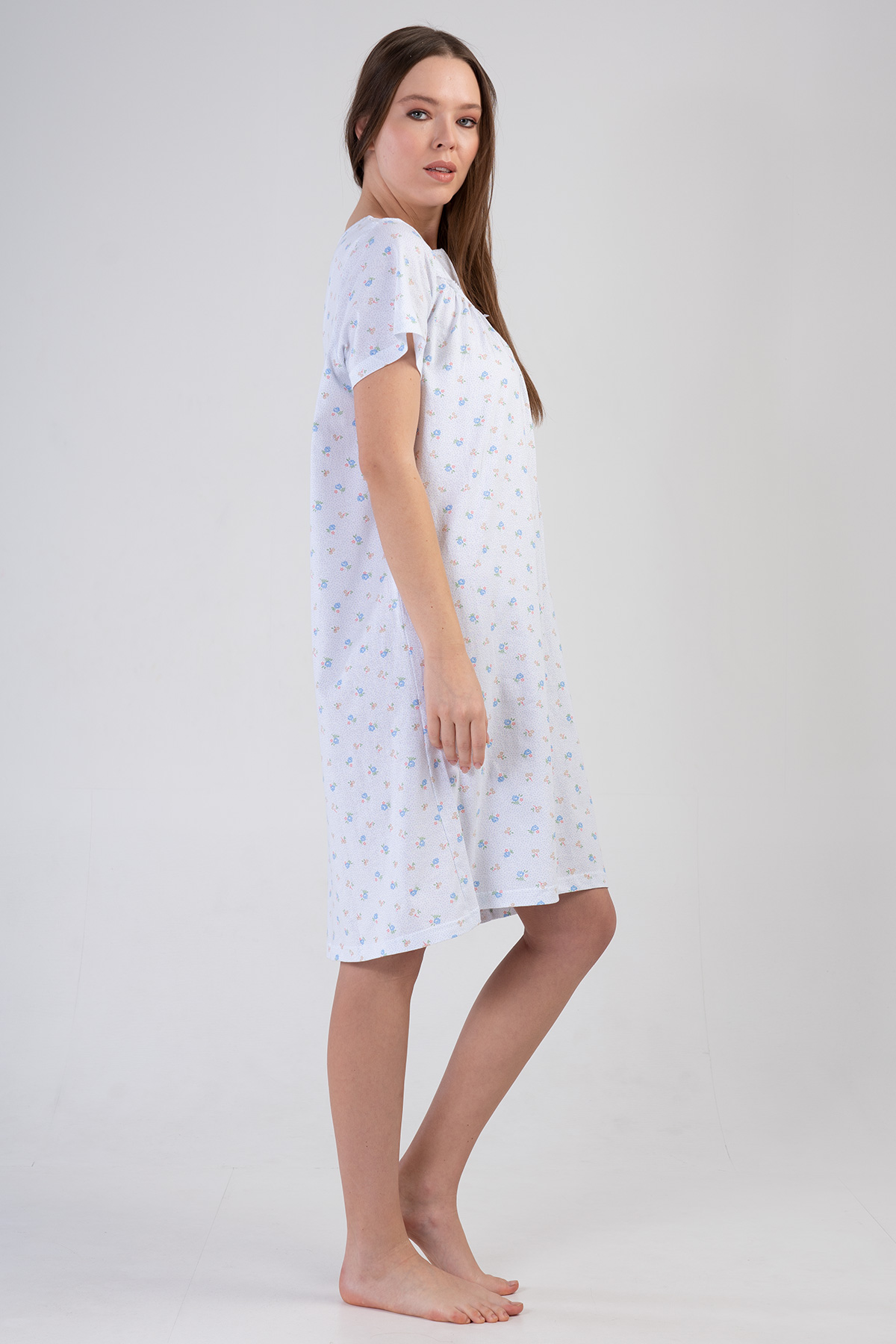 Woman Cotton Seda Nightgown Woman Cotton Seda Nightgown