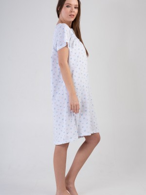 Woman Cotton Seda Nightgown Woman Cotton Seda Nightgown