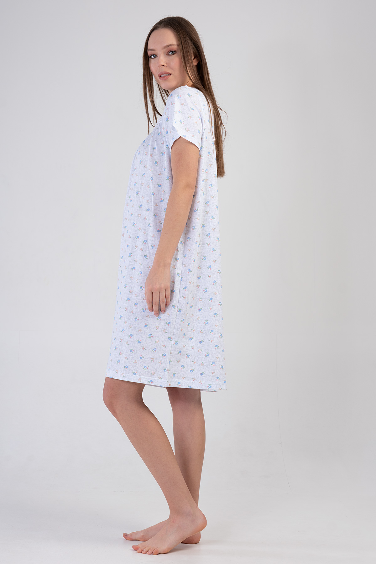 Woman Cotton Seda Nightgown Woman Cotton Seda Nightgown