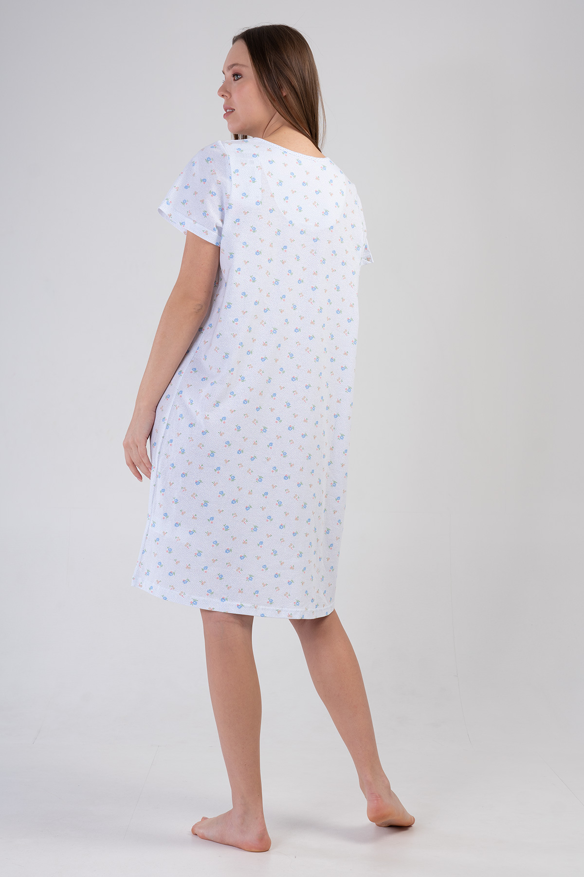 Woman Cotton Seda Nightgown Woman Cotton Seda Nightgown