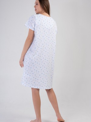 Woman Cotton Seda Nightgown Woman Cotton Seda Nightgown