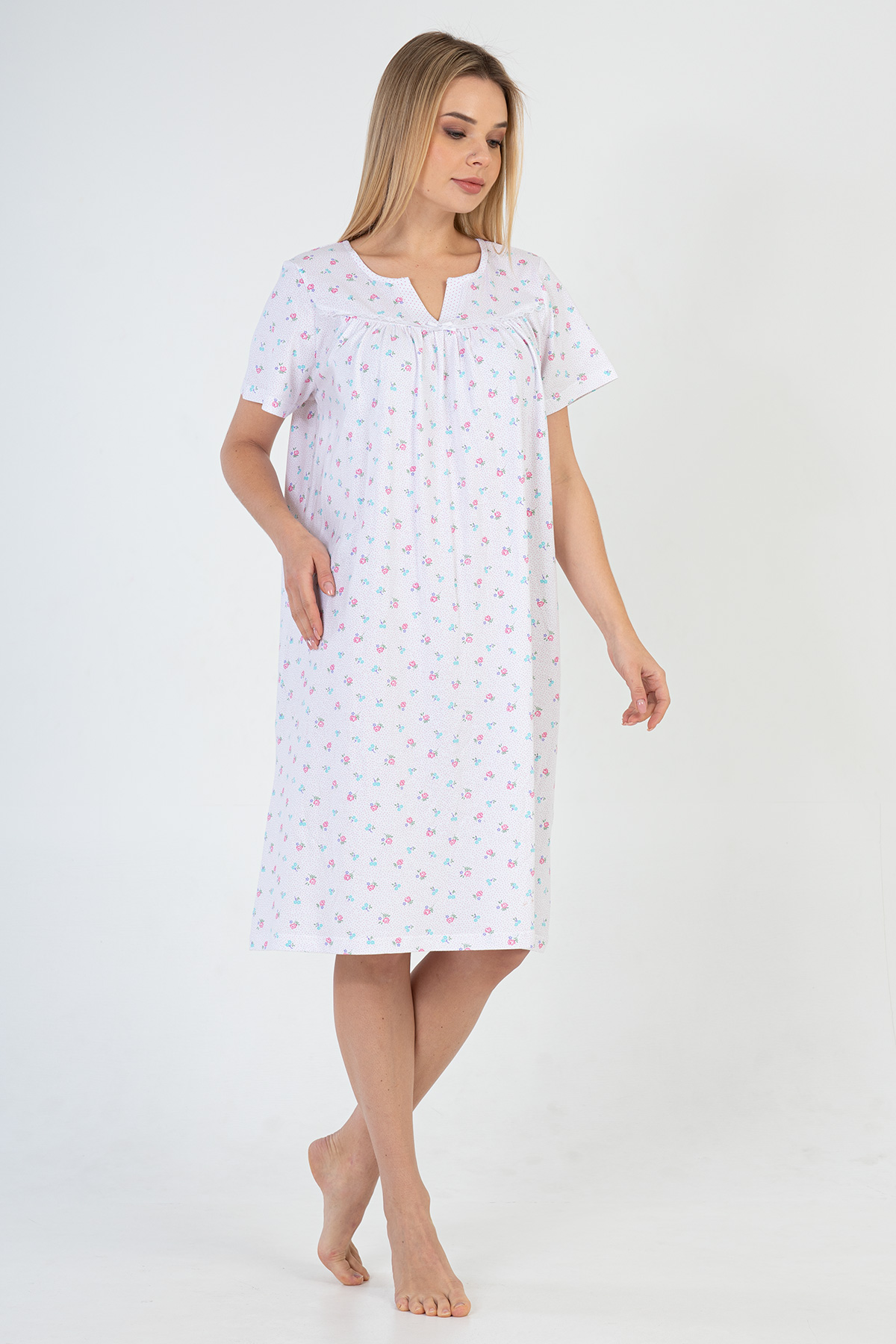 Woman Cotton Seda Nightgown Woman Cotton Seda Nightgown