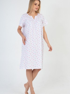 Woman Cotton Seda Nightgown Woman Cotton Seda Nightgown