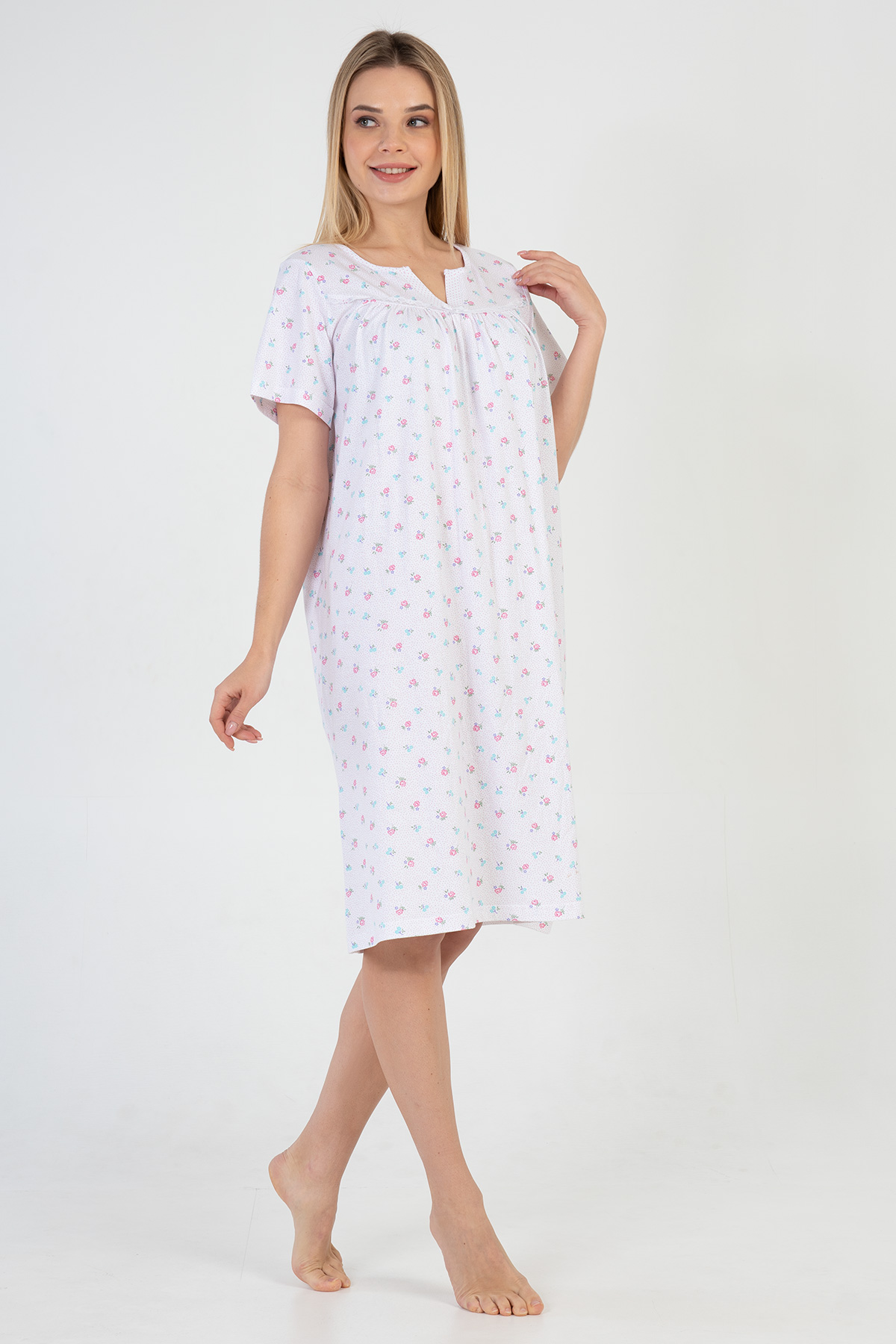 Woman Cotton Seda Nightgown Woman Cotton Seda Nightgown