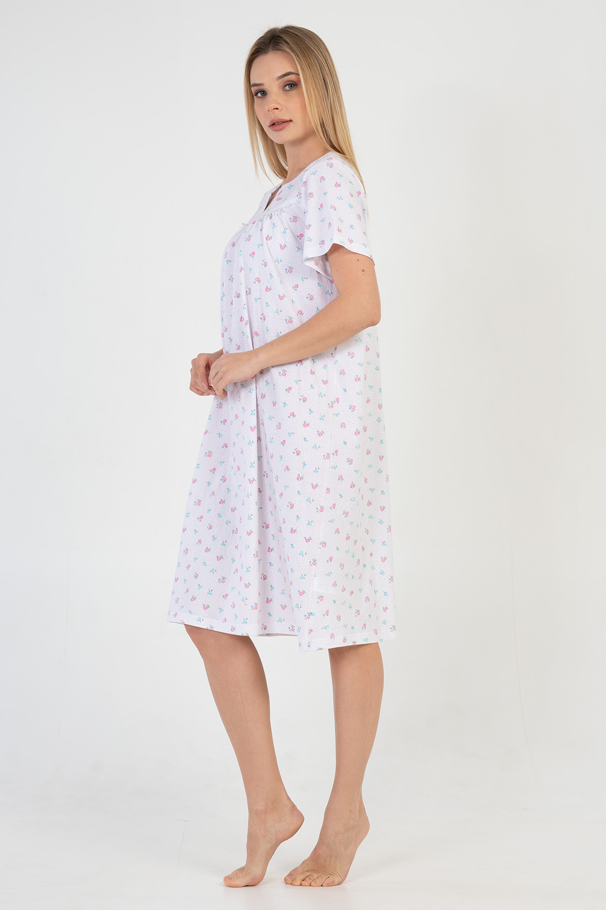 Woman Cotton Seda Nightgown Woman Cotton Seda Nightgown