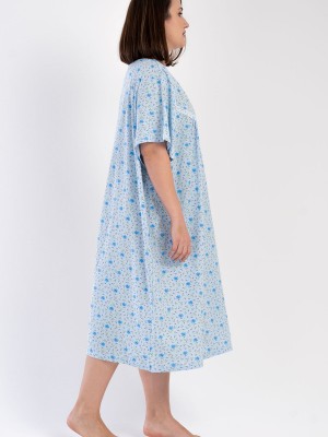 Woman Big Size Cotton Veca Grandma Nightgown
