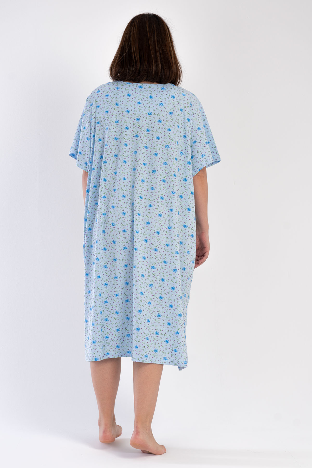 Woman Big Size Cotton Veca Grandma Nightgown