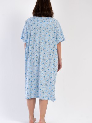 Woman Big Size Cotton Veca Grandma Nightgown