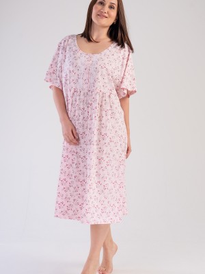 Woman Big Size Batty Grandma Nightgown Woman Big Size Batty Grandma Nightgown