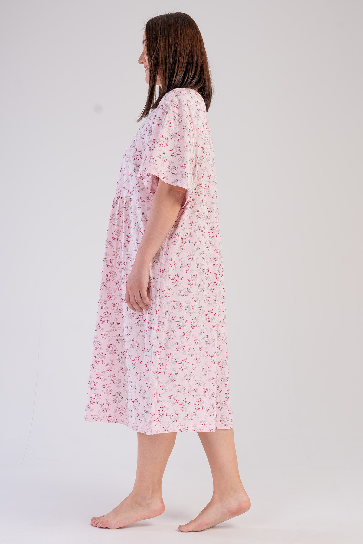 Woman Big Size Batty Grandma Nightgown Woman Big Size Batty Grandma Nightgown