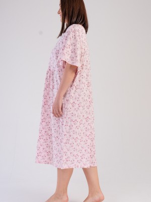 Woman Big Size Batty Grandma Nightgown Woman Big Size Batty Grandma Nightgown