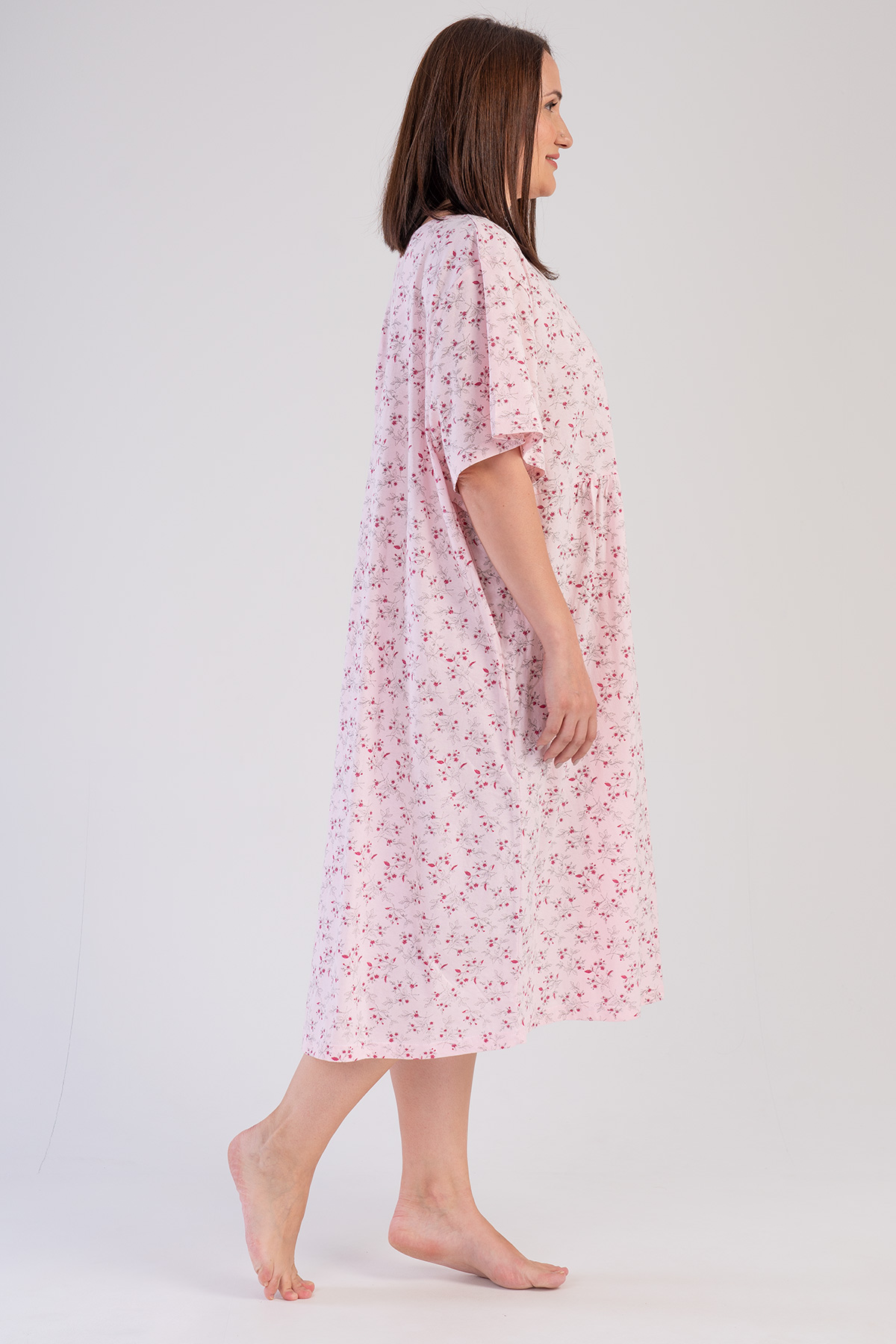 Woman Big Size Batty Grandma Nightgown Woman Big Size Batty Grandma Nightgown