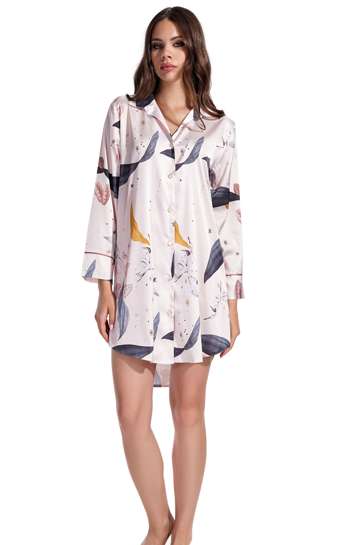 Woman Exclusive Satin Cream Shirt Woman Exclusive Satin Cream Shirt
