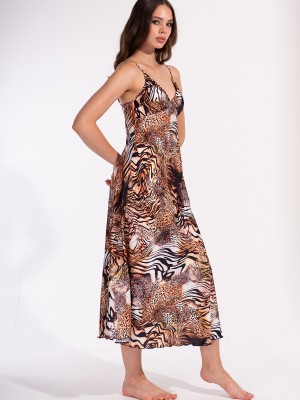 Woman Exclusive Satin Leopard Tunic Woman Exclusive Satin Leopard Tunic