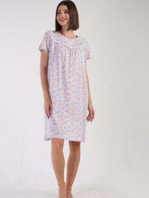 Woman Serra Short Sleeve Grandma Nightgown Woman Serra Short Sleeve Grandma Nightgown