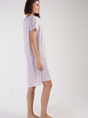 Woman Serra Short Sleeve Grandma Nightgown Woman Serra Short Sleeve Grandma Nightgown