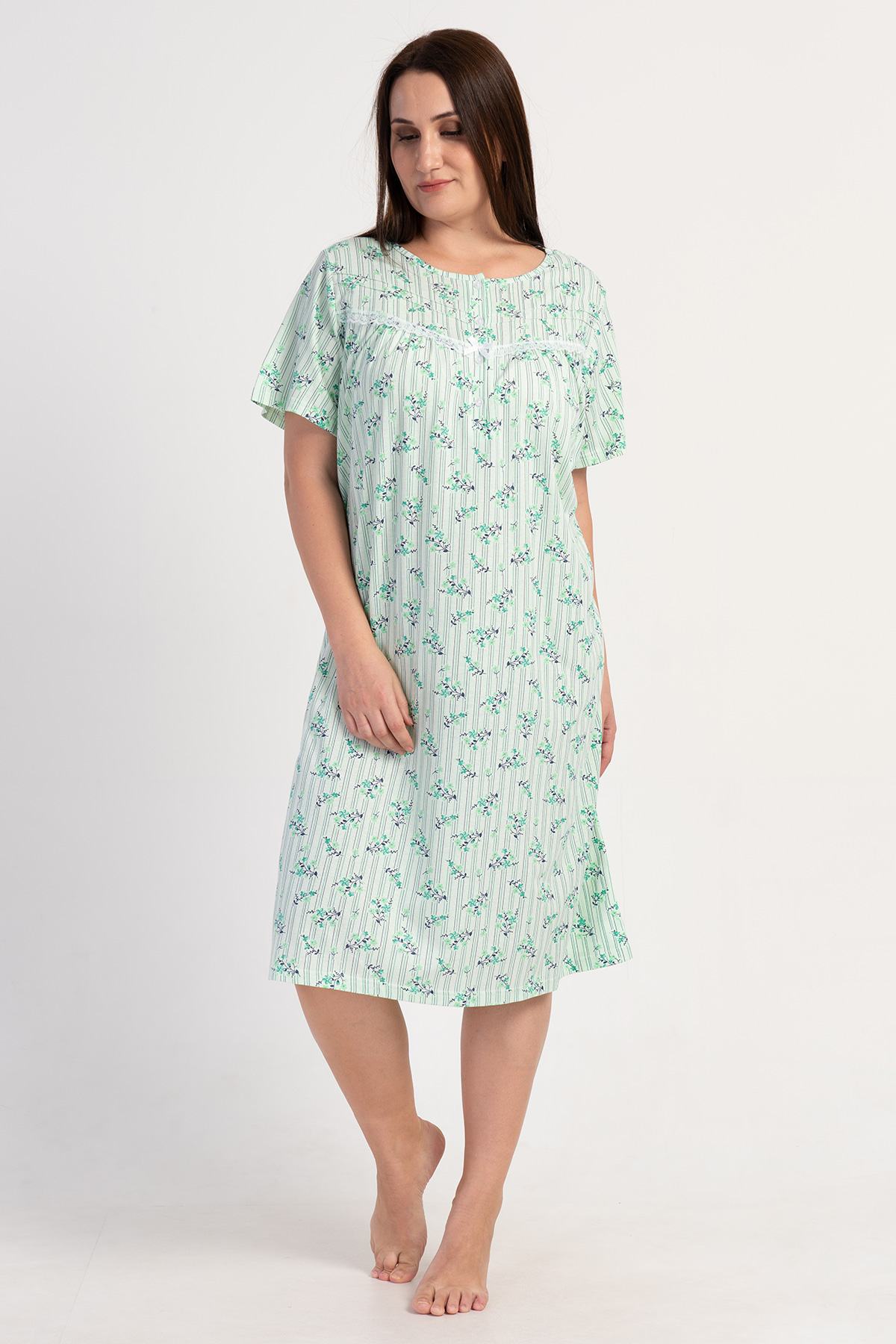 Woman Big Size Rosia Nightgown Woman Big Size Rosia Nightgown
