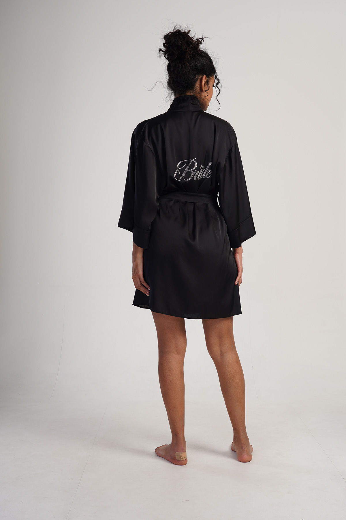 Woman Satin Bride Dressing Gown Woman Satin Bride Dressing Gown
