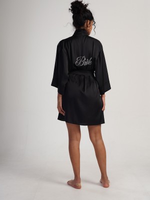 Woman Satin Bride Dressing Gown Woman Satin Bride Dressing Gown
