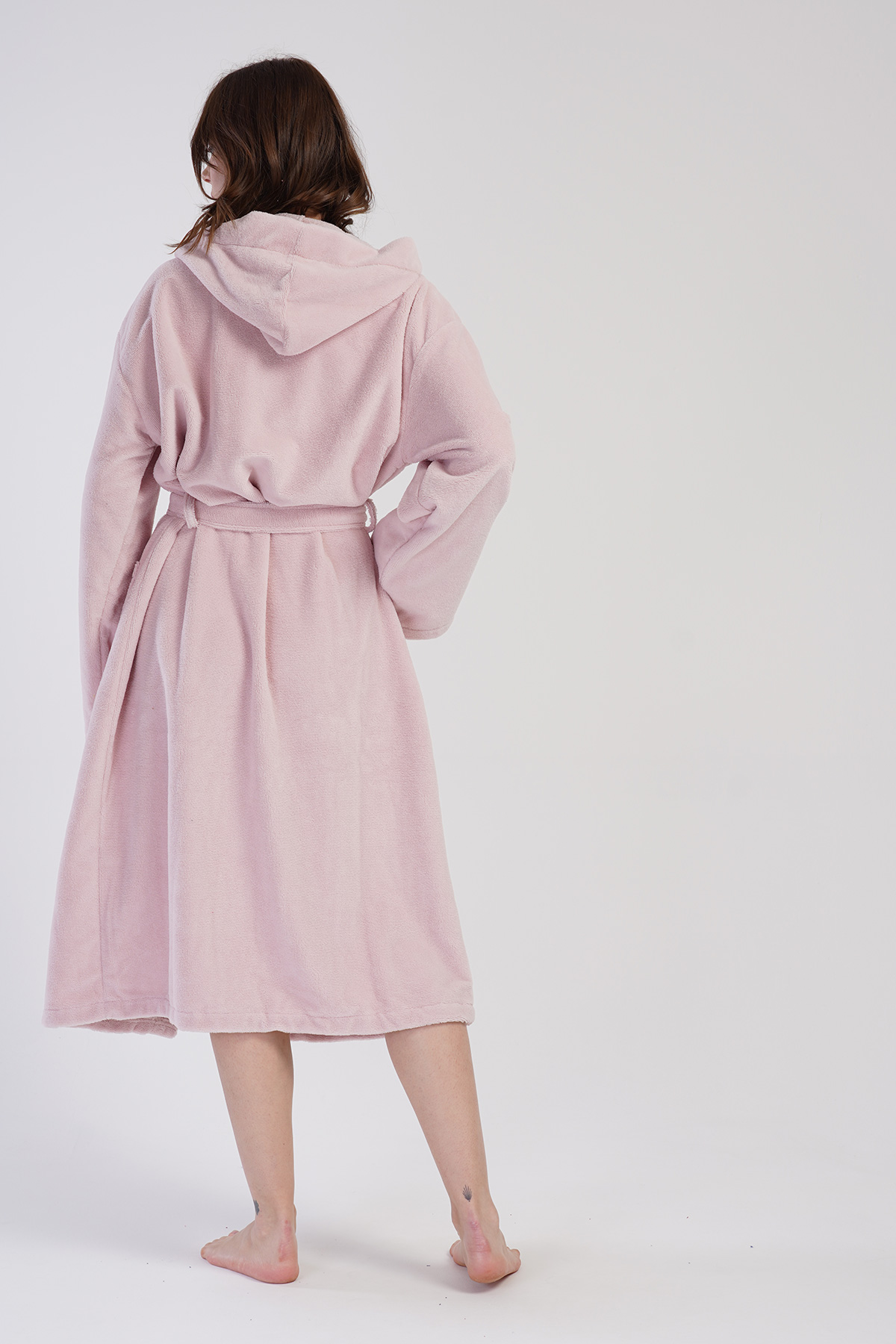 Woman Soft Hoodie Detail Bathrobe Woman Soft Hoodie Detail Bathrobe