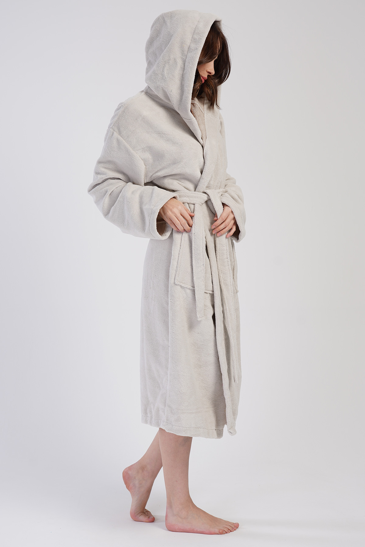 Woman Soft Hoodie Detail Bathrobe Woman Soft Hoodie Detail Bathrobe