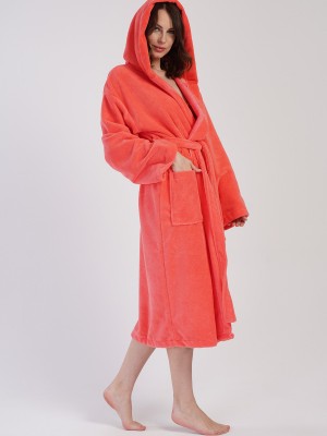 Woman Soft Hoodie Detail Bathrobe Woman Soft Hoodie Detail Bathrobe