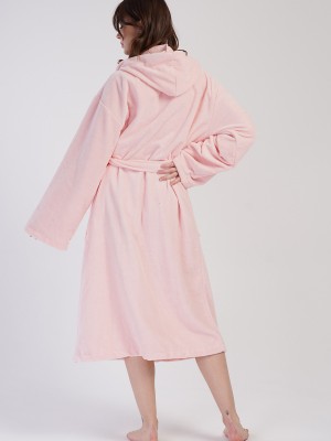Woman Soft Hoodie Detail Bathrobe Woman Soft Hoodie Detail Bathrobe