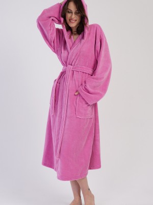 Woman Soft Hoodie Detail Bathrobe Woman Soft Hoodie Detail Bathrobe