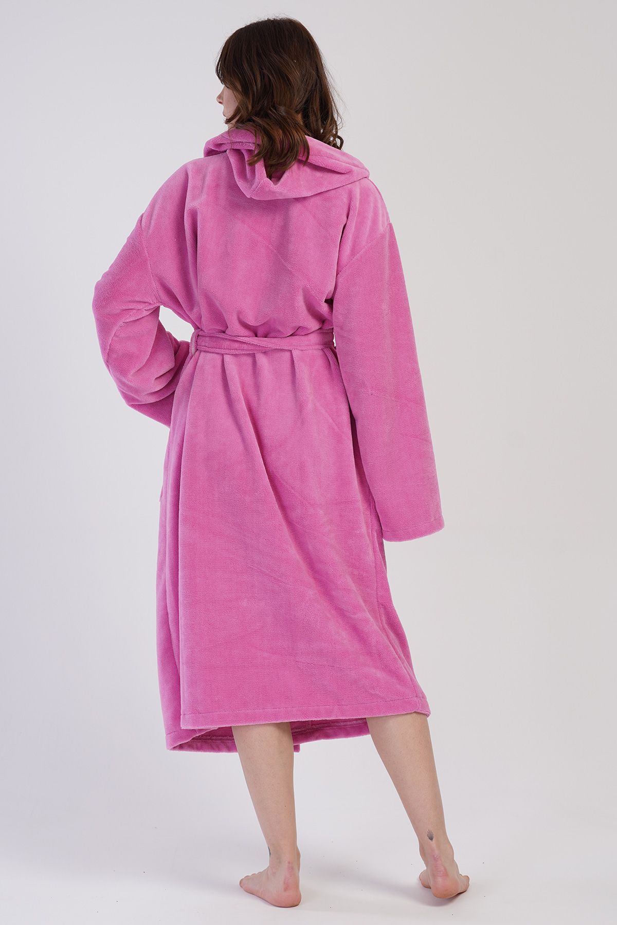 Woman Soft Hoodie Detail Bathrobe Woman Soft Hoodie Detail Bathrobe