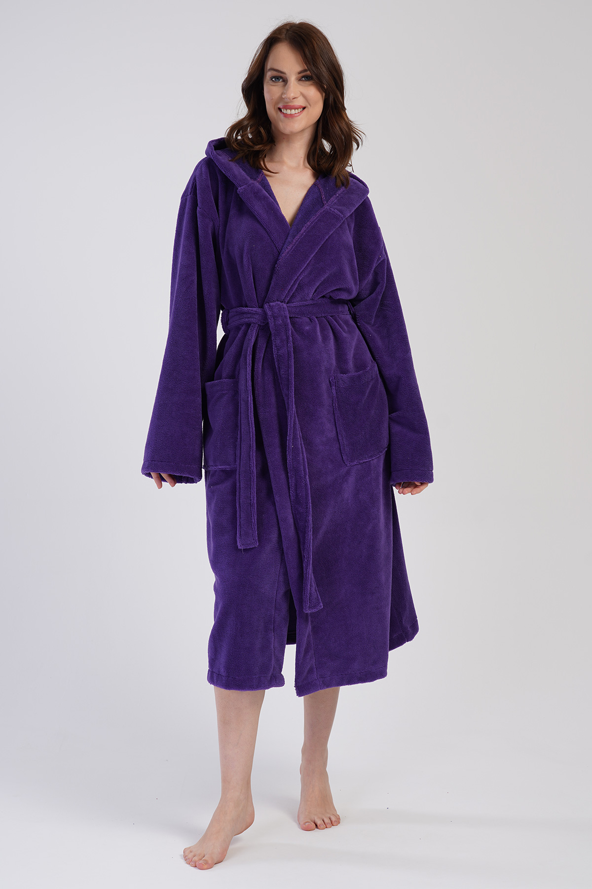 Woman Soft Hoodie Detail Bathrobe Woman Soft Hoodie Detail Bathrobe
