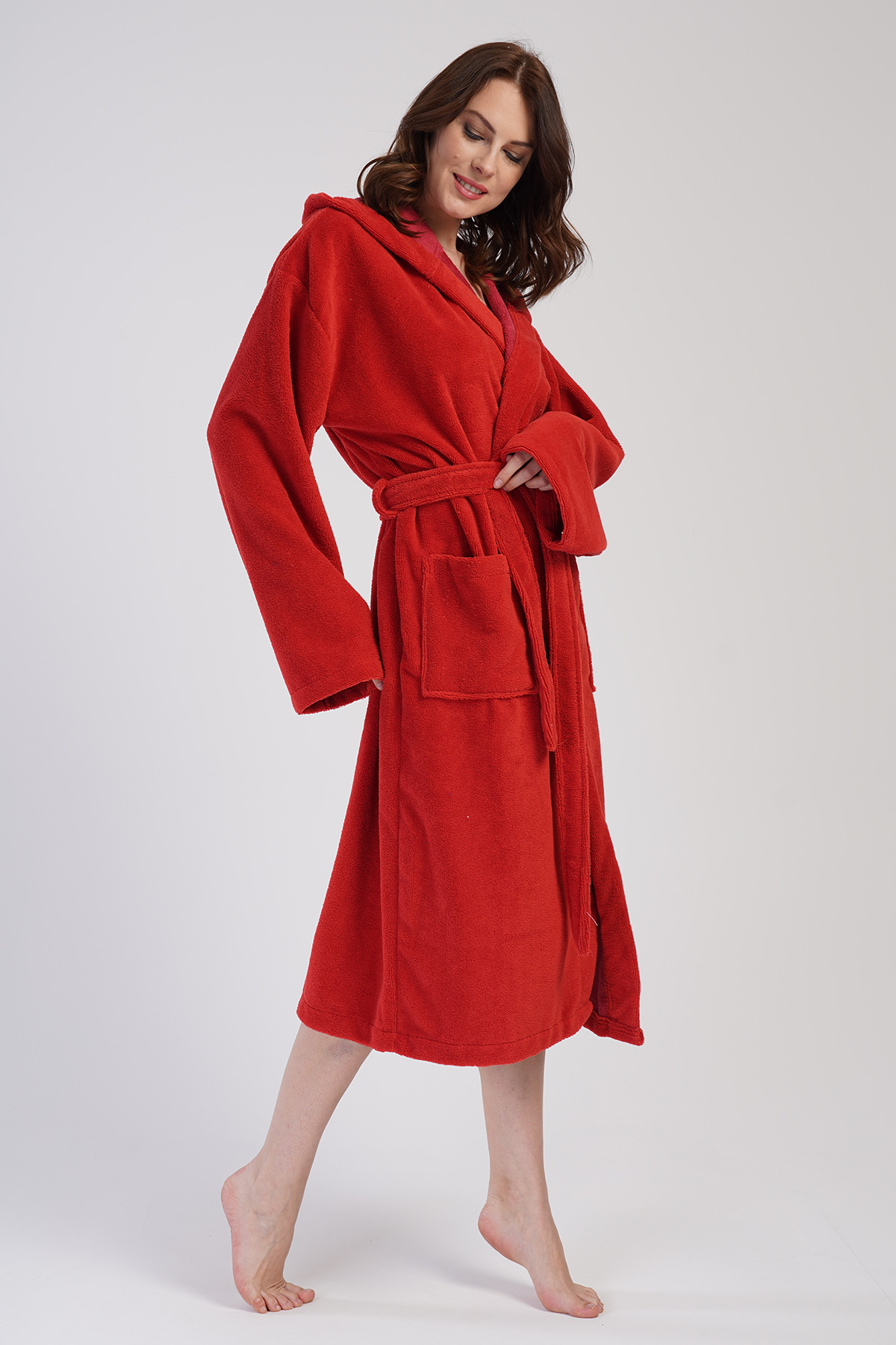Woman Soft Hoodie Detail Bathrobe Woman Soft Hoodie Detail Bathrobe