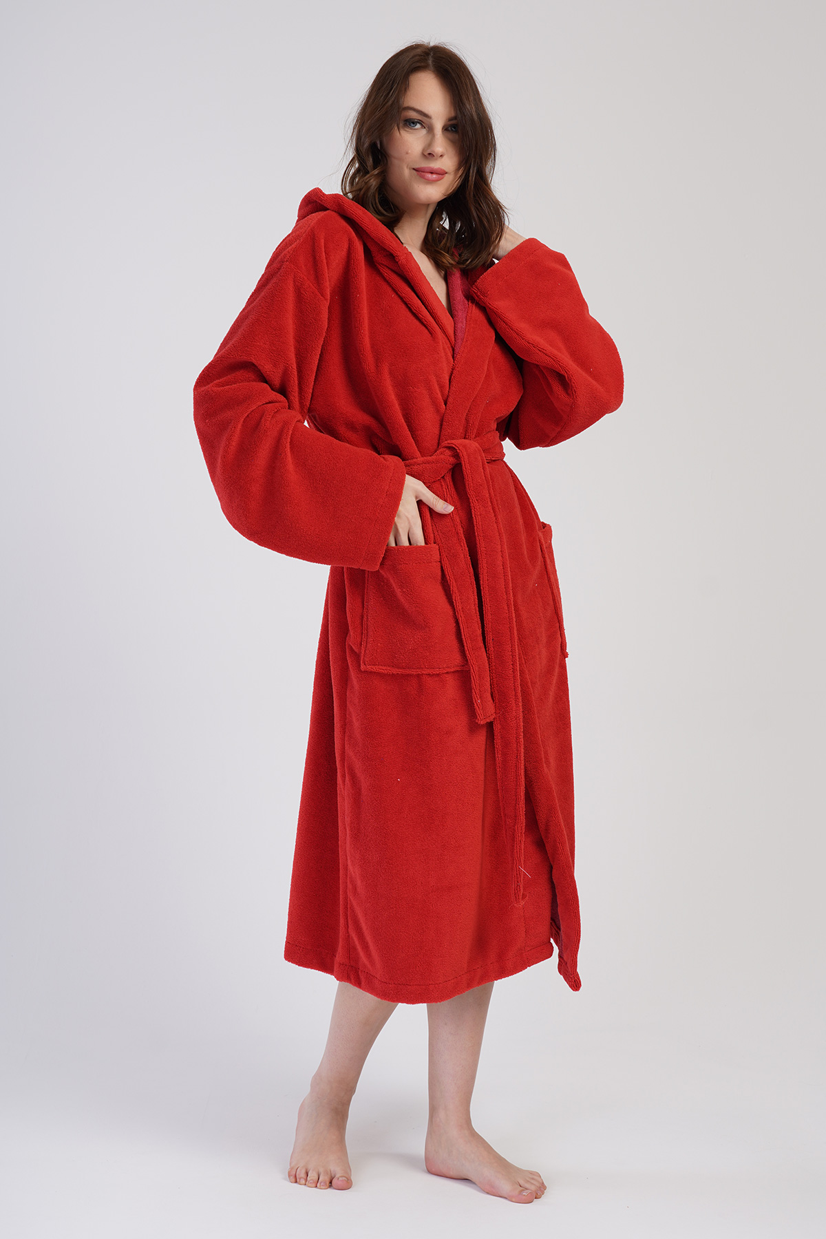 Woman Soft Hoodie Detail Bathrobe Woman Soft Hoodie Detail Bathrobe