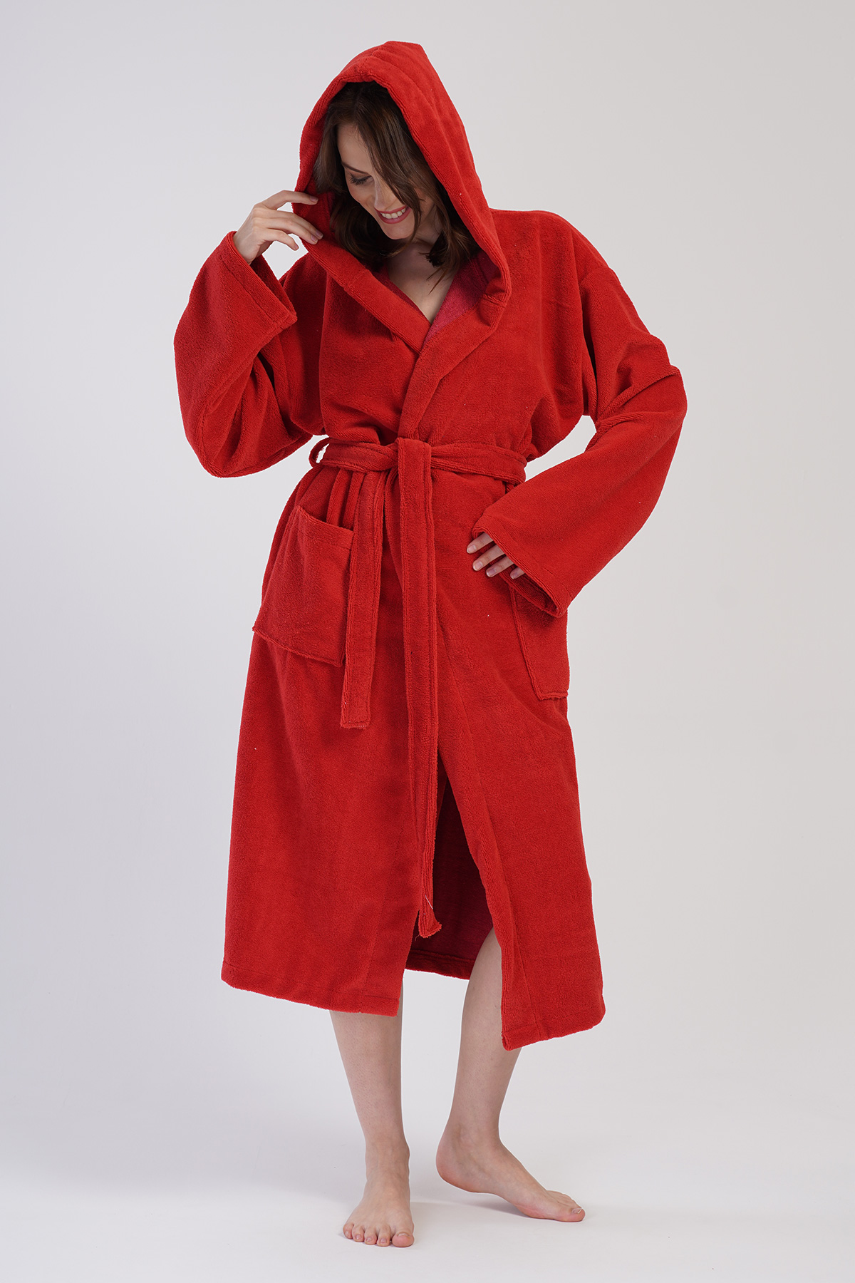 Woman Soft Hoodie Detail Bathrobe Woman Soft Hoodie Detail Bathrobe