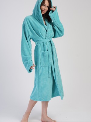 Woman Soft Hoodie Detail Bathrobe Woman Soft Hoodie Detail Bathrobe